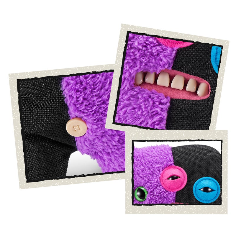 Fuggler Misfit Monsters 23 cm Series 1 by Zuru, Funny Ugly Monster Plush Toy (Reeko & Annoyed Alien - Purple & Black) - Image 3