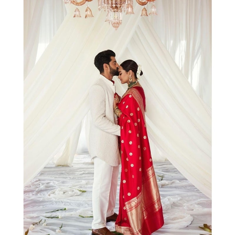 Women's Kanjivaram Soft Silk Saree With Blouse Pcs - Image 5