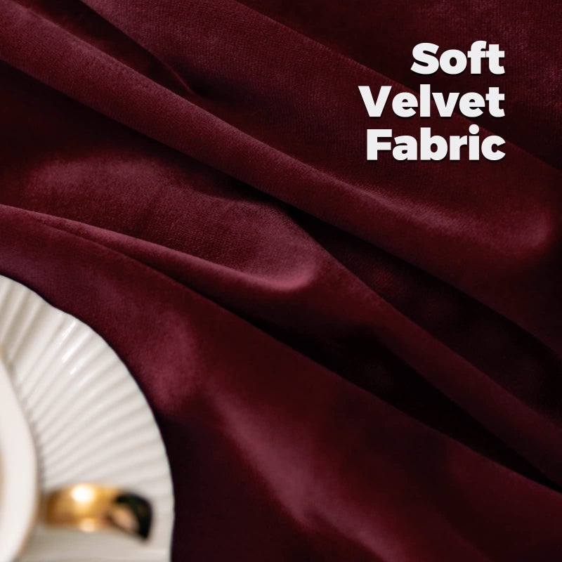 BGment الستائر الحمراء المخملية الحمراء 102 بوصات طولها لغرفة المعيشة الغرفة المعزولة الحرارية الستائر الستائر معالجة نافذة مع علامة تبويب الخلفية ومجموعة جيب قضيب من 2 لوحات 52 × 102 بوصة - Image 5