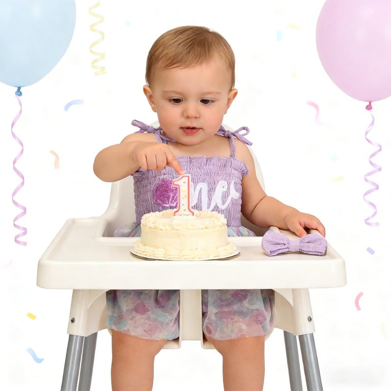TITKKOP Baby Girl 1st Birthday Clothes One Year Old Tulle Romper Sleeveless Bodysuit Cake Smash Outfits(mermaid,12-18M) - Image 2