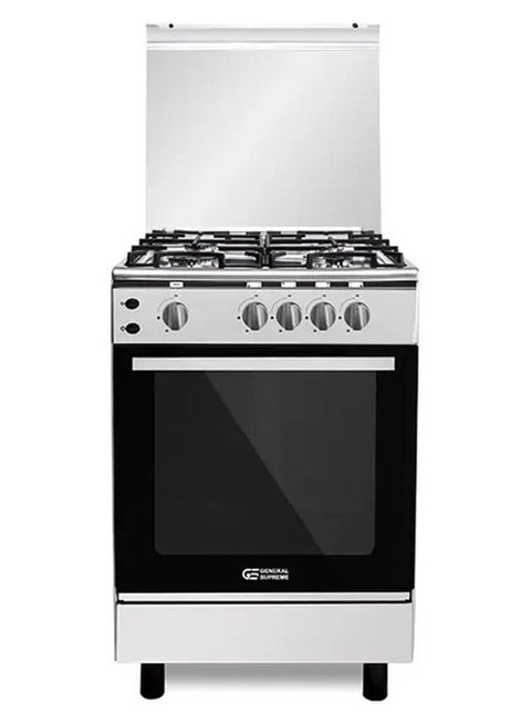General Supreme Gas Cooker, 4 burners 55*55 cm, full safety, Steel, Egypt