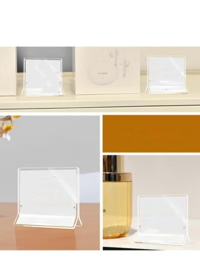 Eckek Eckek  Acrylic Label Holder Price Tag Displays Sign Holder Data Card Holder Ads Display Stand  - Image 4