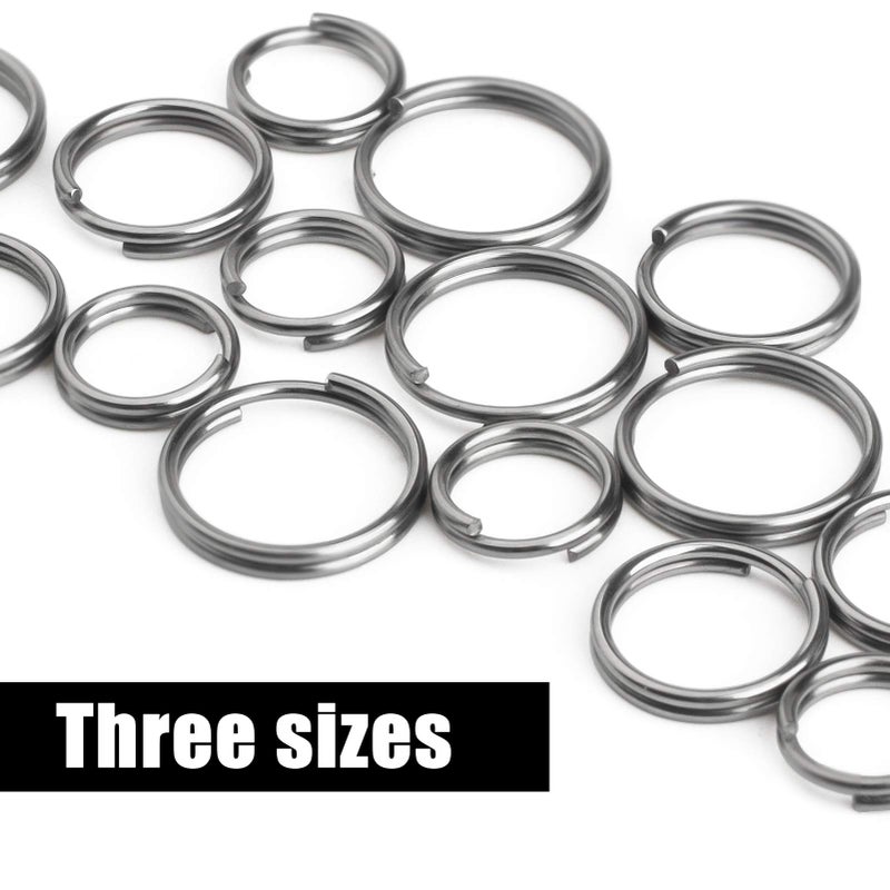 FEGVE Titanium Key Rings Split Rings, Small Keyrings, Jump Rings for Necklaces, Keys, Jewelry Attachment - 15pcs Mix 10/12/14mm (Silver) - Image 4