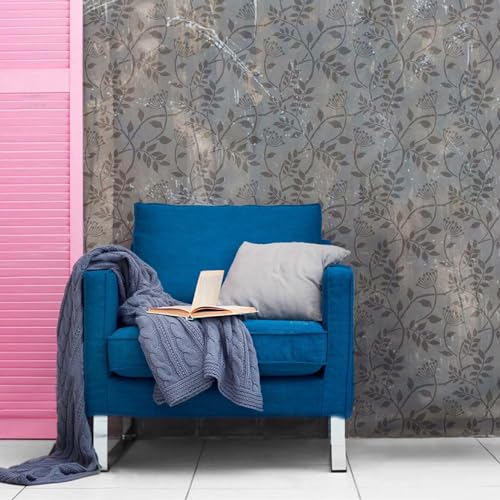 G GSS Designs 12X12Inch Trailing Leaf Pattern Wall Stencil For Painting Botanical Leaves Diy Home Decor Stencils Stencils For Painting On Walls Wood Furniture Crafts - Image 4