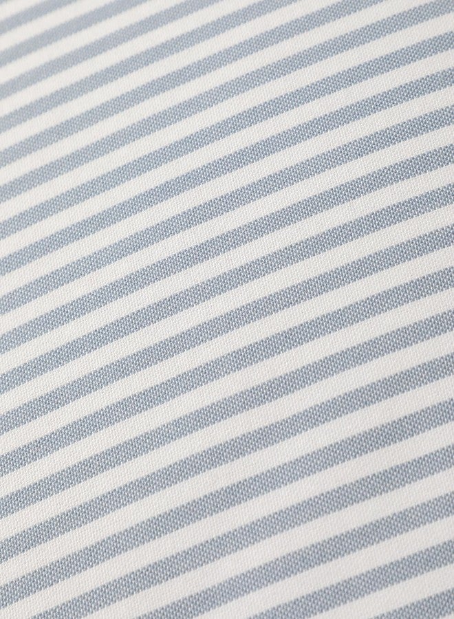 vctops Blue Stripe Print Decorative Throw Pillow Covers 12x20 Inch Farmhouse Pinstripe Lumbar Cushion Cover Pillowcase for Sofa Bedroom Couch (Blue Stripe,12"x20") - Image 5