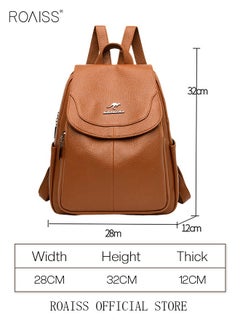 Casual Backpack Women's New All-Match Large-Capacity Soft Leather Schoolbag Outdoor Travel Backpack Ladies Bag - pzsku/Z5E7B9E1685AD971D254EZ/45/_/1715741649/dcc03236-fd75-43a2-a658-9f31ef275f57