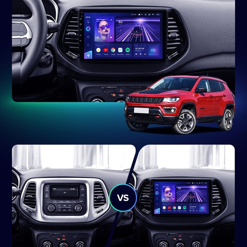 Suitable For Jeep 18-19 Compass Models, Car Dvd Navigation, Android Large Screen Central Control Screen Navigation All-In-One Machine Gps - Image 3