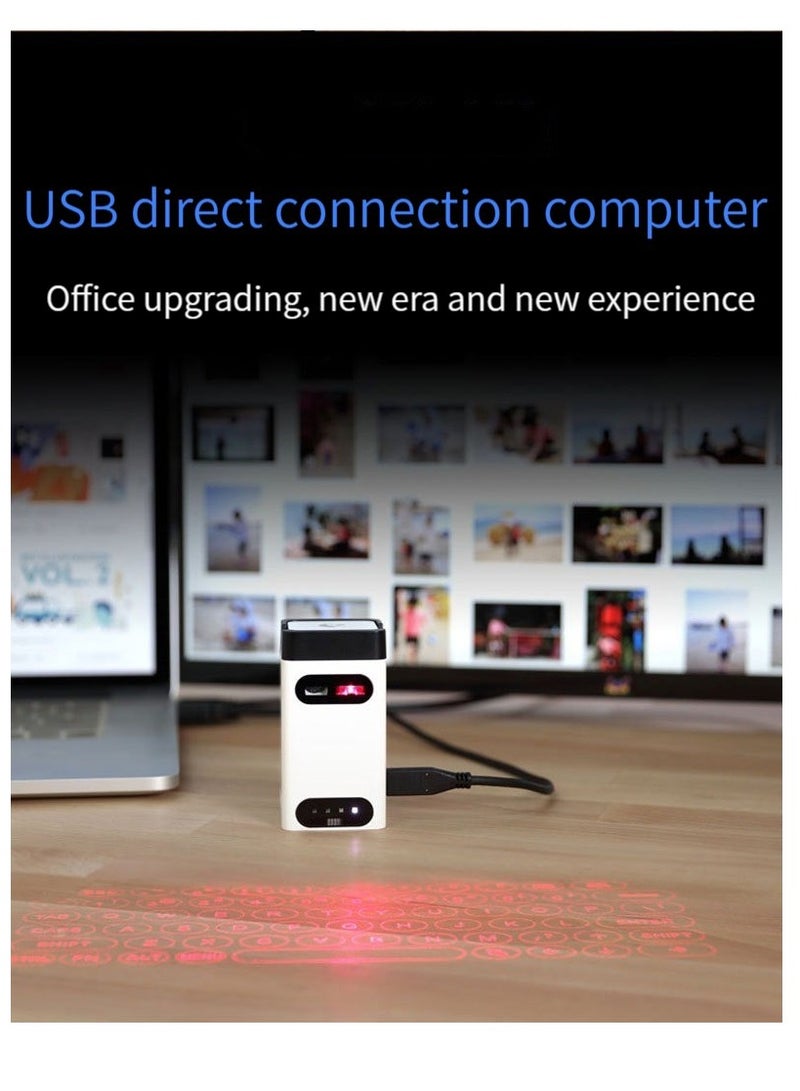 M MIAOYAN technology sense future virtual keyboard touch infrared office portable laser laser projection keyboard mobile phone bluetooth wireless projection keyboard white high version