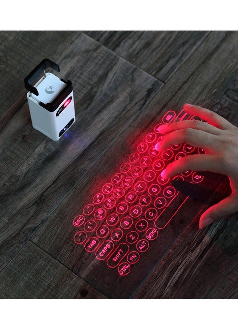 M MIAOYAN technology sense future virtual keyboard touch infrared office portable laser laser projection keyboard mobile phone bluetooth wireless projection keyboard white high version