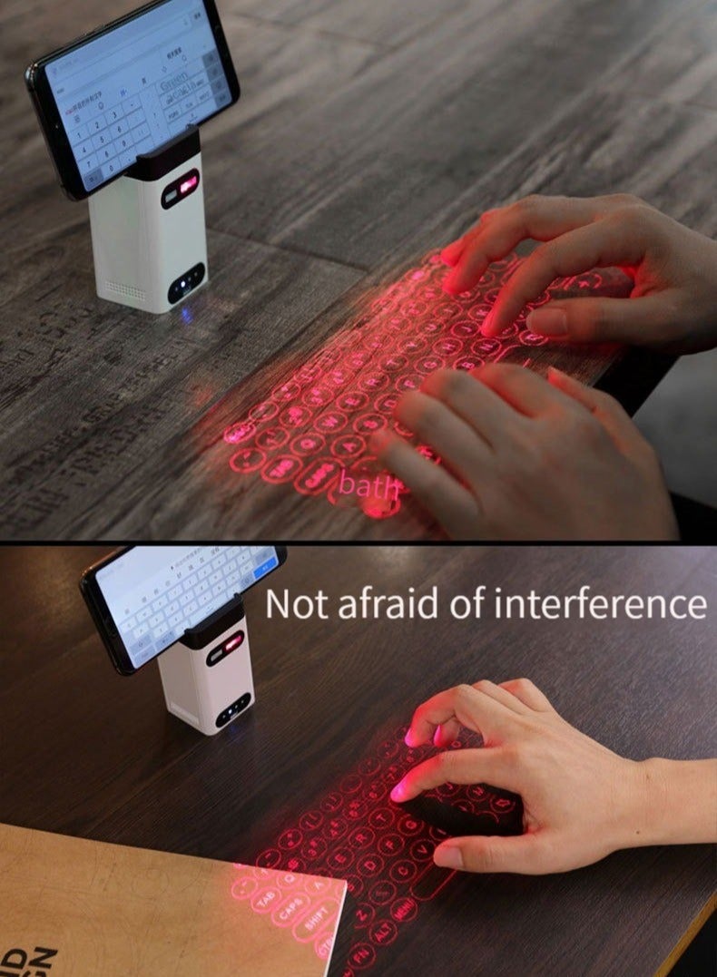 M MIAOYAN technology sense future virtual keyboard touch infrared office portable laser laser projection keyboard mobile phone bluetooth wireless projection keyboard white high version