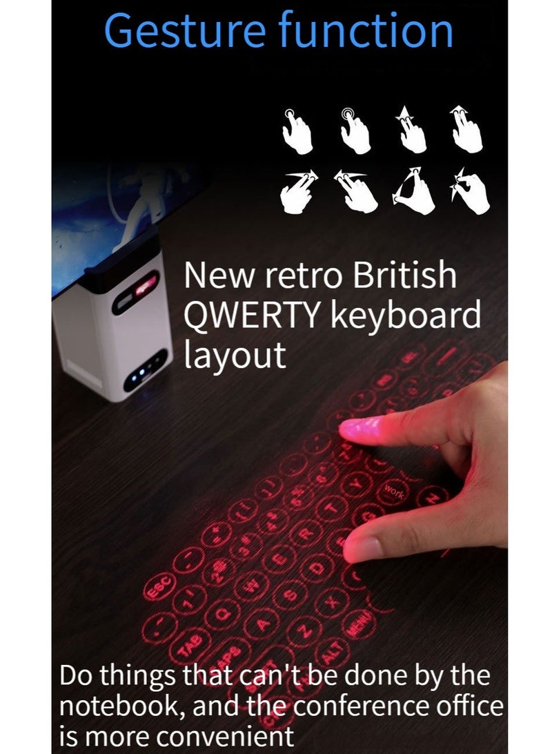 M MIAOYAN technology sense future virtual keyboard touch infrared office portable laser laser projection keyboard mobile phone bluetooth wireless projection keyboard white high version
