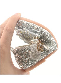 Generic New style girls' small high-heeled leather shoes with sequined uppers and bowknot princess shoes for stage performances  - Image 5