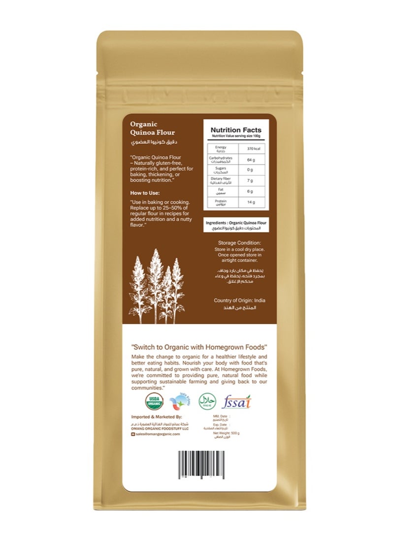 Homegrown Organic Quinoa Flour (White) – 500g| Gluten-Free, Protein-Rich Grain Flour | Ideal for Baking & Healthy Meals - Image 2