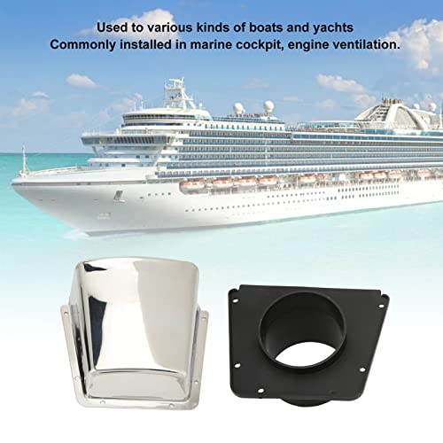 Ymiko Boat Cowl Vent Marine Vent Cover 304 Stainless Steel Cowl Ventilator with Nylon Base High Strength Exquisite Workmanship Boat Vent Cover for Boats Yachts Accessory - Image 5