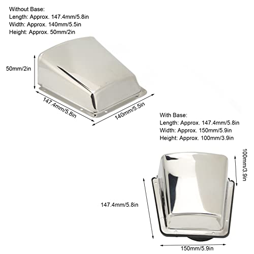Ymiko Boat Cowl Vent Marine Vent Cover 304 Stainless Steel Cowl Ventilator with Nylon Base High Strength Exquisite Workmanship Boat Vent Cover for Boats Yachts Accessory - Image 3