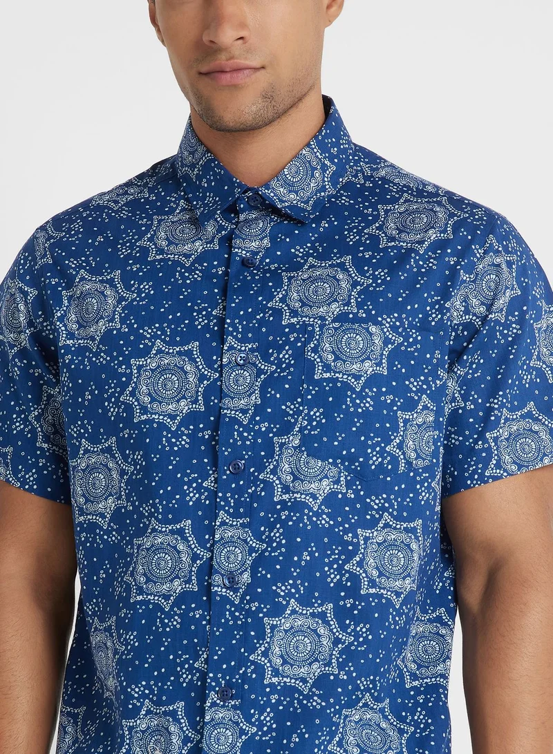سفنتي فايف Geo Print Shirt
