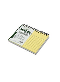 FIS FIS Ruled Record Card 180 Gsm 5X3 Inch Double Loop Spiral Assorted 50 Sheets -FSIC53-180SPP50  - Image 3