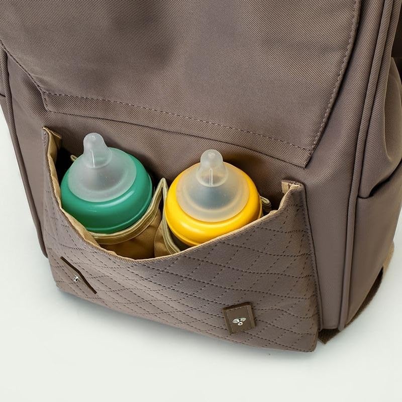 Winnies Travel Diaper Bag Backpack with Trolley Sleeve – Waterproof Maternity Bag for Moms with Laptop Compartment, Insulated Bottle Holders, Tissue Dispenser & Anti-Theft Pocket - Image 4