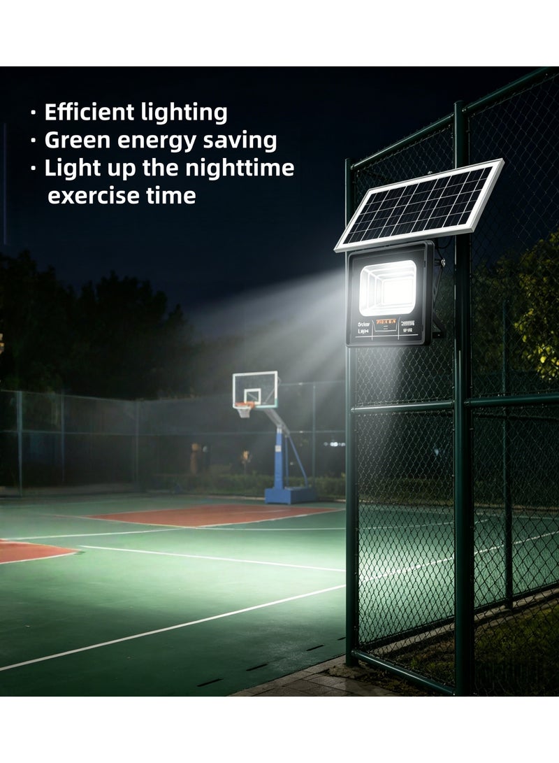 JORTAN Intelligent solar light, 500W courtyard outdoor LED energy-saving white light, bursts all night long, automatically lights up when it gets dark, never cuts off power on rainy days, built-in 25000mAh large capacity battery solar charging, can be remotely controlled, IP66 all-weather waterproof, ABS high temperature resistant shell. - Image 3