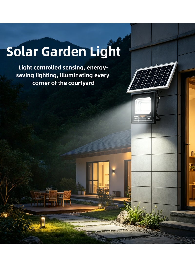 JORTAN Intelligent solar light, 500W courtyard outdoor LED energy-saving white light, bursts all night long, automatically lights up when it gets dark, never cuts off power on rainy days, built-in 25000mAh large capacity battery solar charging, can be remotely controlled, IP66 all-weather waterproof, ABS high temperature resistant shell. - Image 4
