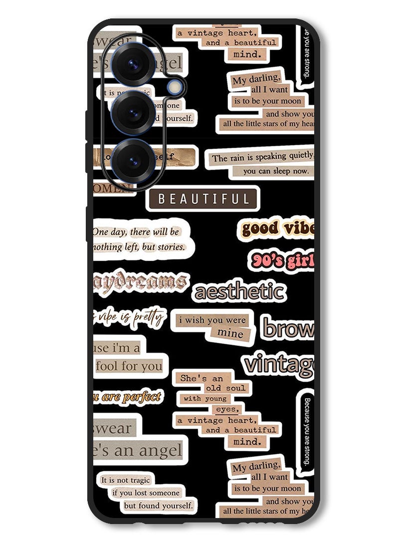 Theodor Case Compatible with Samsung Galaxy A56 Protection Shockproof Bumper Cover Beautiful Quote - Image 1