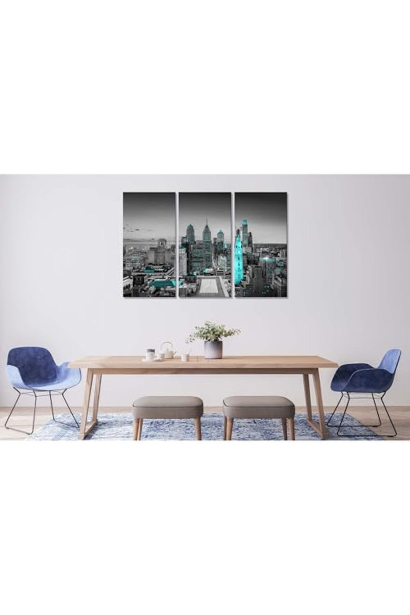 Artbrush Tower Philadelphia Wall Art Pennsylvania Philadelphia Wall Decor Black and White City Pictures Framed Philadelphia Skyline Paintings Poster Holiday Gift Home Decorations - Image 5
