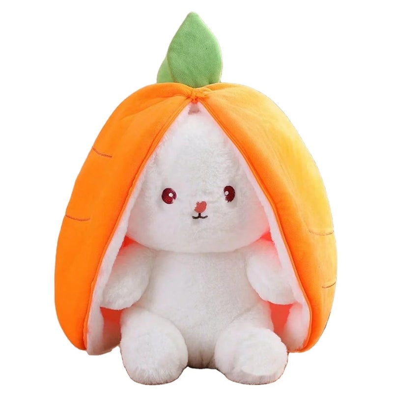 Bluejw TCXW101709 Reversible Cotton Plush Easter Bunny Stuffed Animal Toys with Carrots, Strawberries – Orange & Pink Soft Reversible Bunny for Kids - Image 5