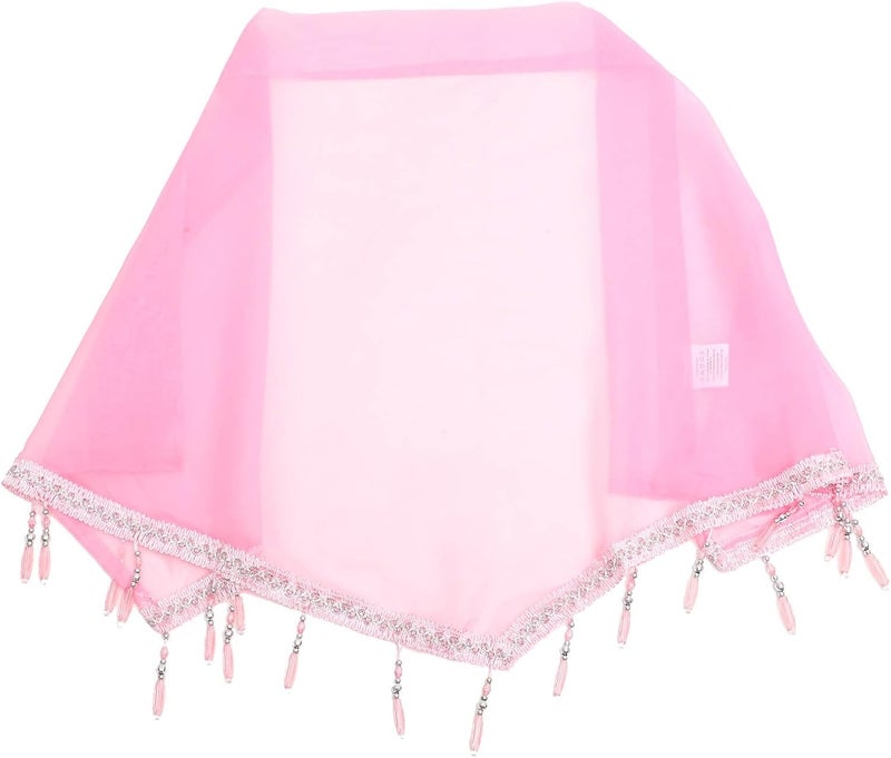 Baluue Triangle Valance Curtains for Windows Short Window Valance with Rod Pocket Solid Light Pink Polyester for Living Room Bedroom Kitchen Single Piece 130x60cm - Image 1