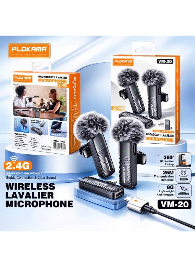 التخطيط مايك وايرلس للموبايل من ماركة بلوكاما الأوريجينال – جودة عاليه وصوت نقي بتقنية ENC + يدعم مايكين في مستقبل واحد – مناسب لصناع المحتوى والفيديوهات والبث المباشر - Image 5