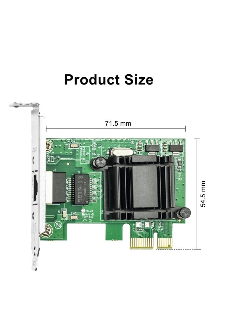 Gigabit PCI-E Network Adapter – Desktop Computer LAN Card 10/100/1000Mbps with RJ45 Port - Image 3