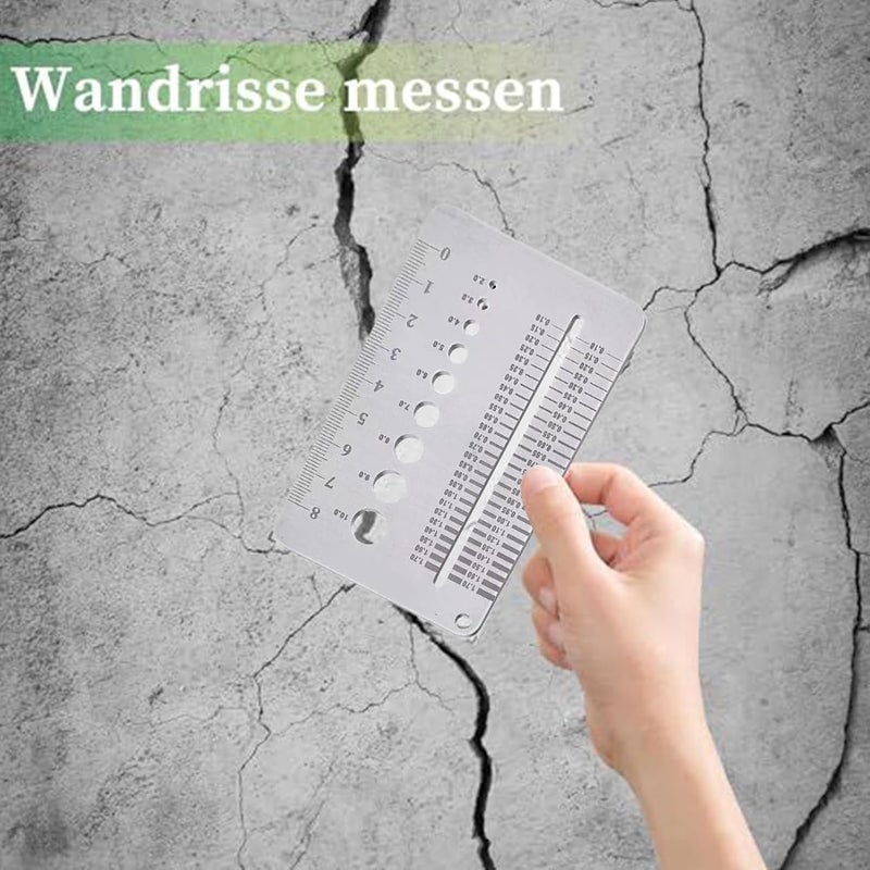 مقياس تشققات المعادن 7.5 سم مع خطوط محفورة لفحص المباني وصيانة الجدران والأعمال اليدوية - Image 5