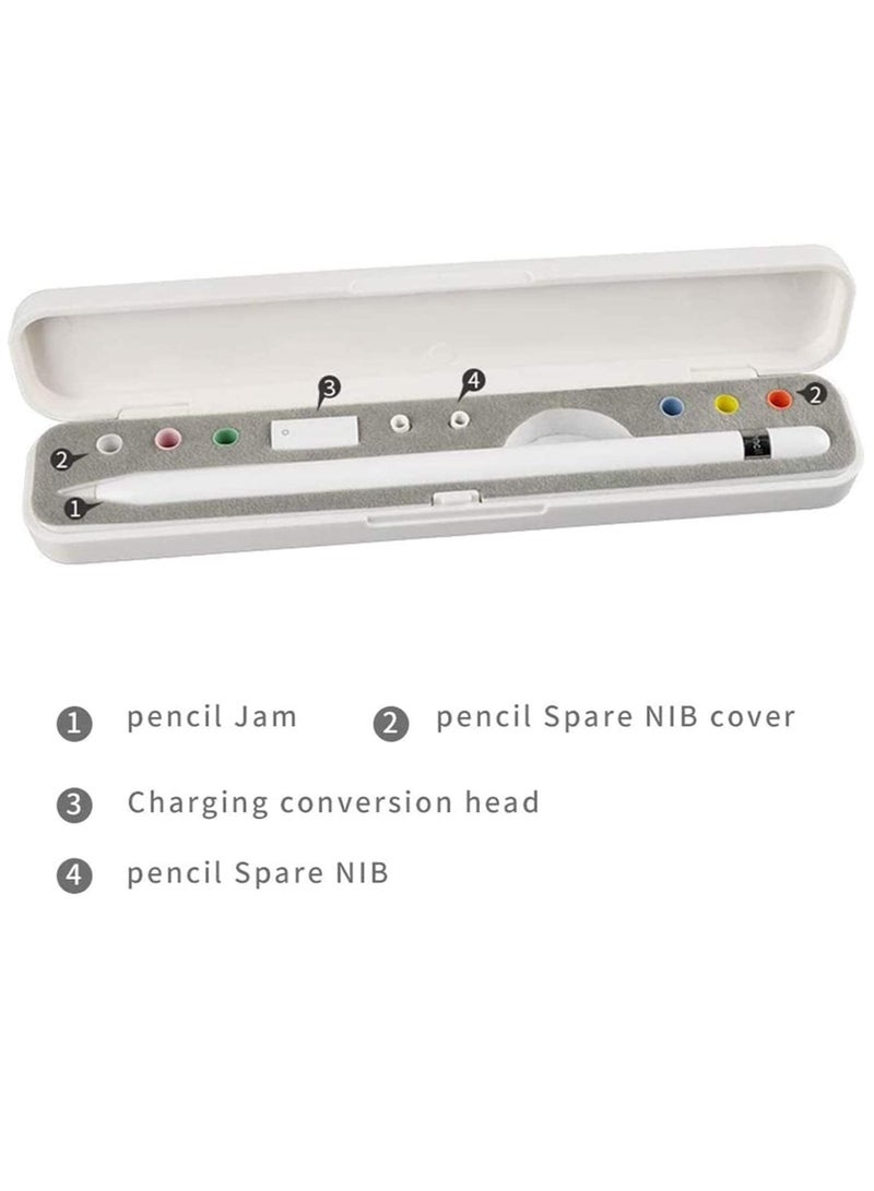 Excefore Stylus Case Holder,Compatible with Apple Pencil 1st / 2nd Generation with Storage Slots for Extra Tips & Caps & Charging Adapter (8mm, Stylus, Accessories NOT Included) - for Stylus without Cover - Image 4