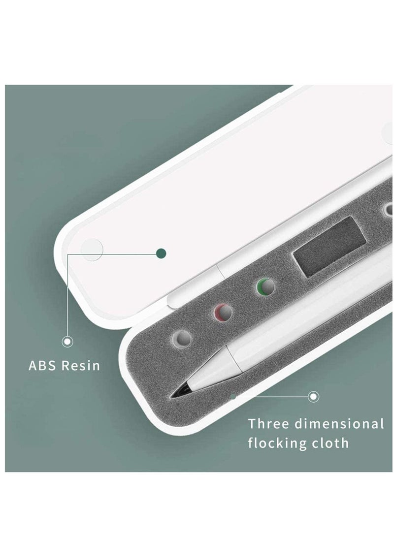 Excefore Stylus Case Holder,Compatible with Apple Pencil 1st / 2nd Generation with Storage Slots for Extra Tips & Caps & Charging Adapter (8mm, Stylus, Accessories NOT Included) - for Stylus without Cover - Image 3