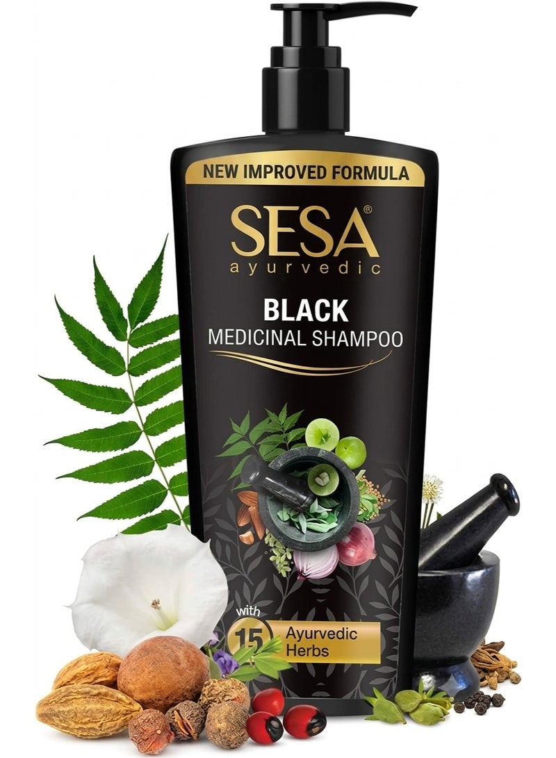 Sesa Ayurvedic Medicinal Shampoo for Hair Fall Control| Bhringraj & 16 Rare Herbs | All Hair Types | 500 ml - Image 1