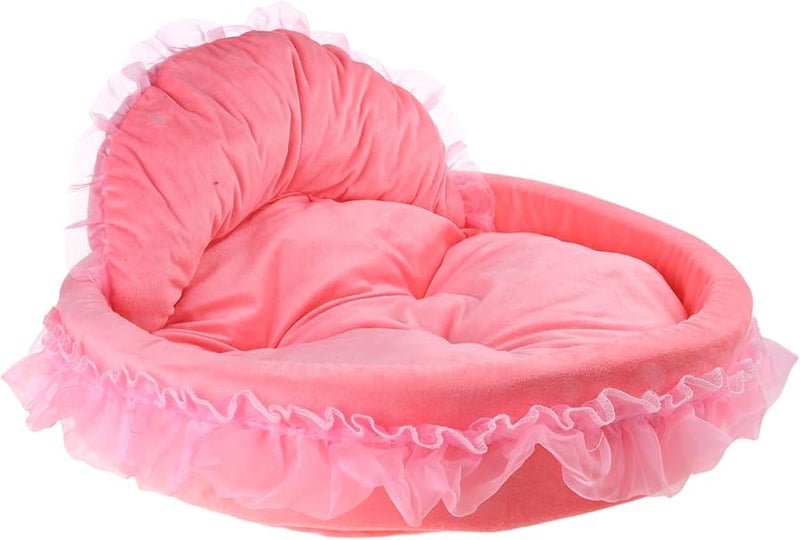 سرير كلب كبير مع وسادة قابلة للفصل عش الأميرة للجراء الصغيرة والقطط - Image 1