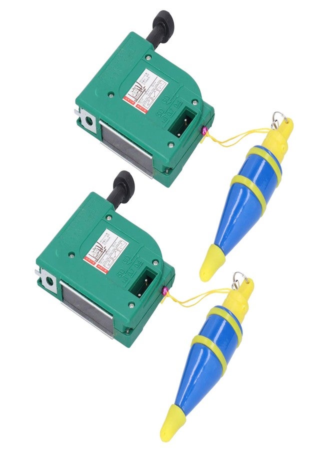 Hyuduo 2Pcs 5m Magnetic Plumb Bobs, Alloy Steel Wire Hammer, Green Line Drop Measuring Tools for Construction Industry House Decoration - Image 1