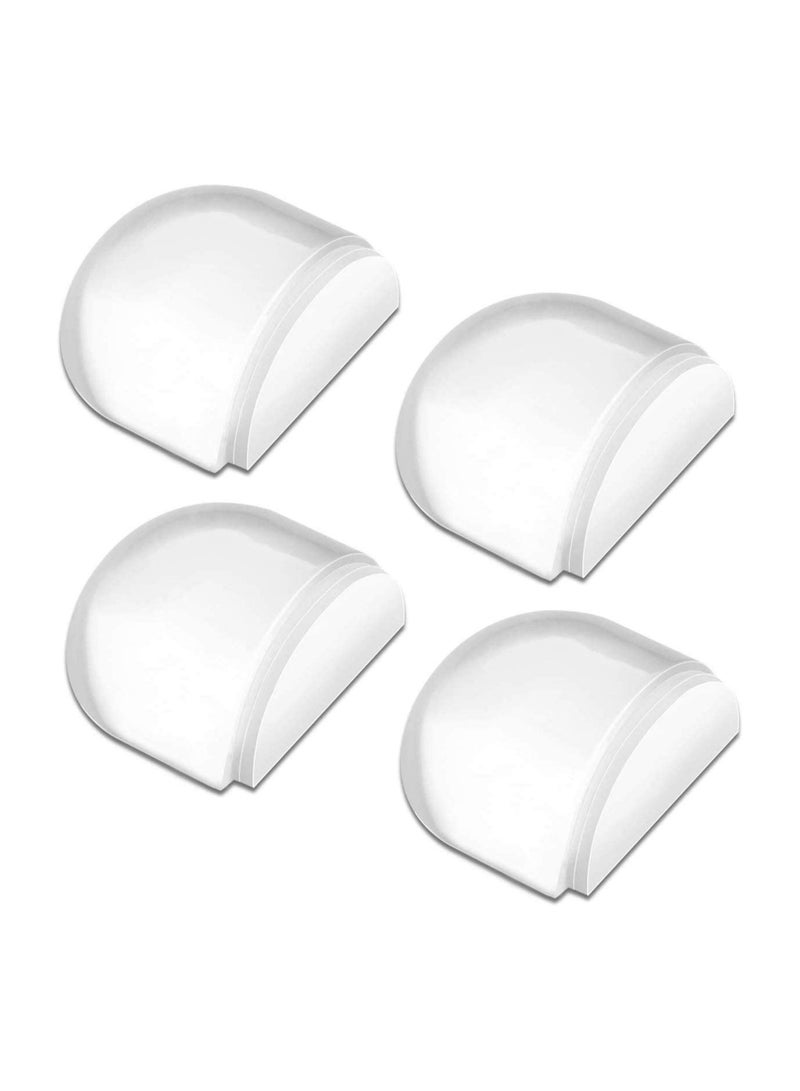 Doorstop, Wall Protection Self-Adhesive Door Stopper for Door Buffer Floor Stop Shock Absorbent Wall Bumper for The Home and Office Wall Protector - Clear 4pcs - Image 1
