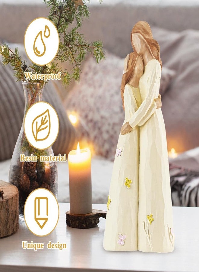 DIBALIYI Gifts for Mom from Daughter, Resin Mother Daughter Figurines, Memorial Ornaments Figurines for Mothers Day, Sisters Hugging Each Other Statues Gifts for Thanksgiving Mum Gifts Home Decor - Image 5