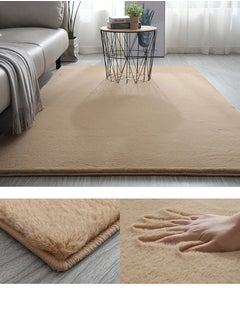 Sharpdo Soft Imitation Rabbit Velvet Carpet Living Room Carpet Bedside Rug Solid Color Premium Carpet 50*80cm  - Image 3