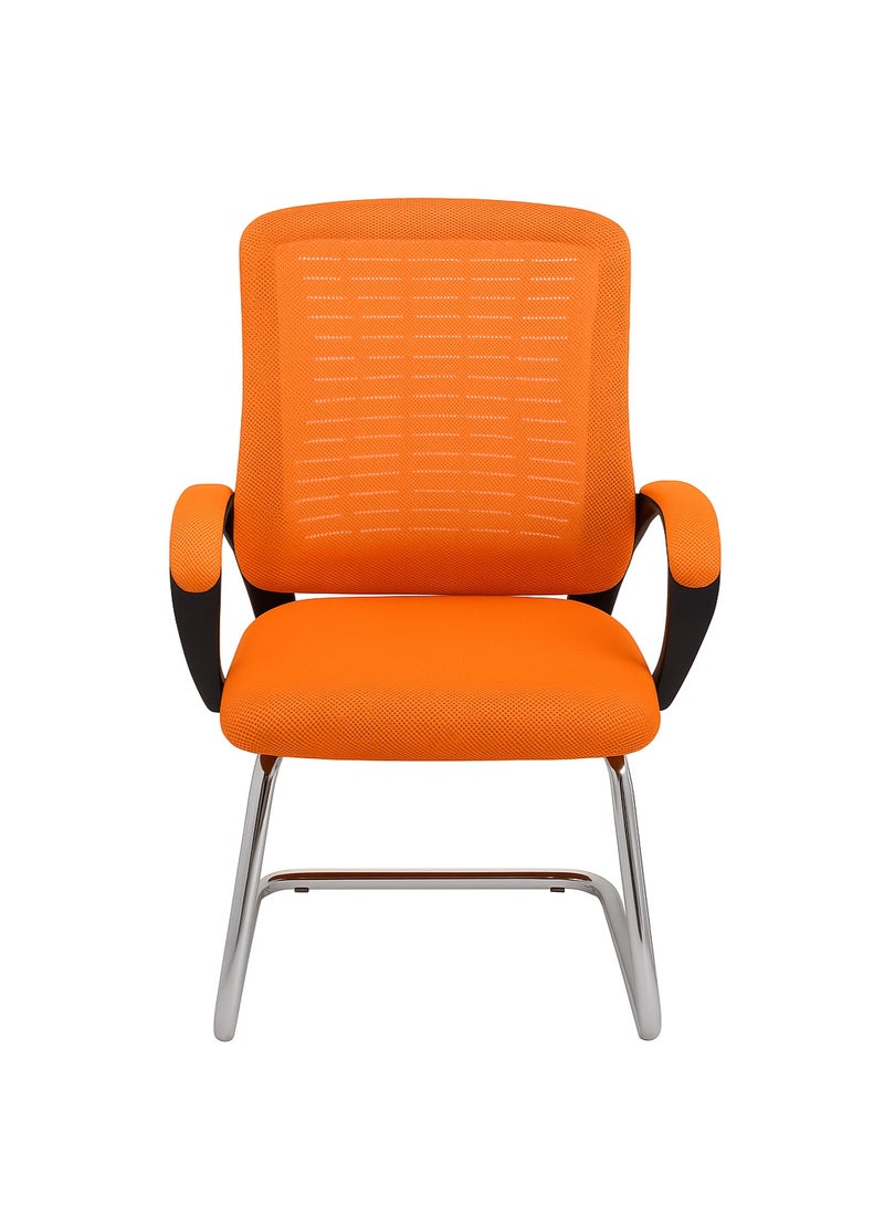 Rama Office Furniture MeshChair_909_Nickal Orange