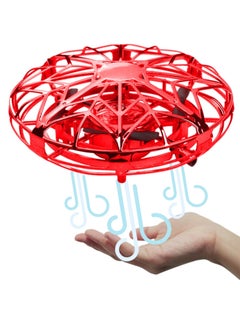 Fitto Safe Hand Drone For Kids, Hover Drone with Motion Sensor and Rechargeable Battery, Red