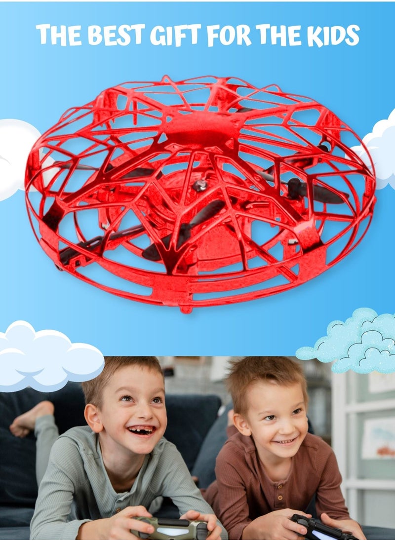 FITTO - Fitto Safe Hand Drone For Kids, Hover Drone with Motion Sensor and Rechargeable Battery, Red - Image 1