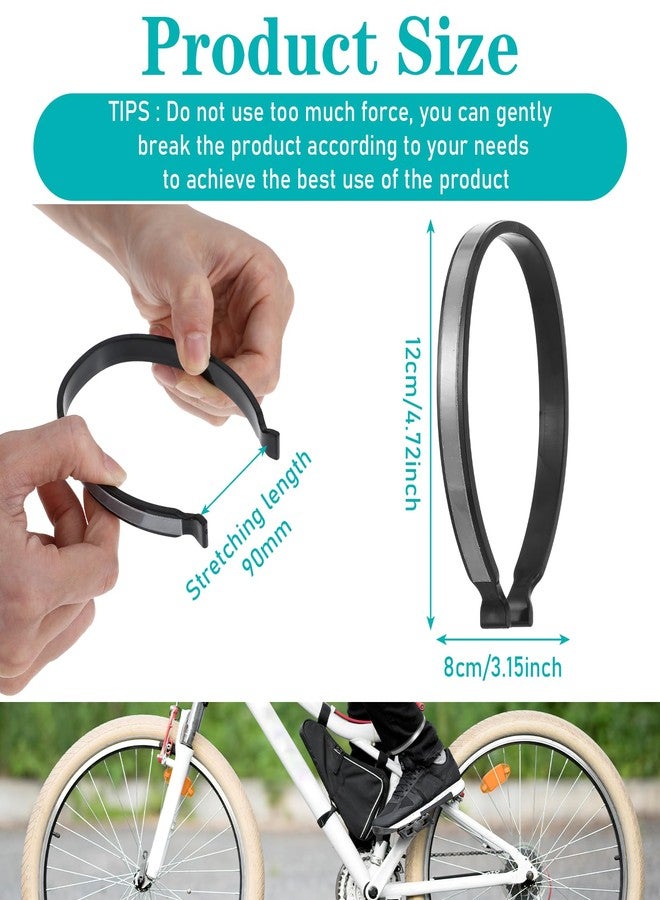 JIYIN 4Pcs High Reflective Cycling Trousers Clips, Safety Bicycle Elastic Ankle Cuffs Bands, Outdoor Recreation Cycling Trouser Clip Pant Leg Cuff Clip Reflective Gear for Riding Fishing Outdoor - Image 2