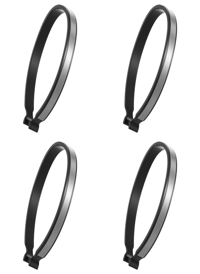 JIYIN 4Pcs High Reflective Cycling Trousers Clips, Safety Bicycle Elastic Ankle Cuffs Bands, Outdoor Recreation Cycling Trouser Clip Pant Leg Cuff Clip Reflective Gear for Riding Fishing Outdoor - Image 1
