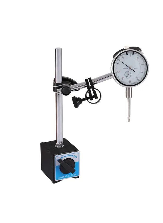 Dial Indicator 10mm Set With Magnetic Base 0 001 Inch Precision Adjustable Arm Heavy Duty For Workshop - Image 1