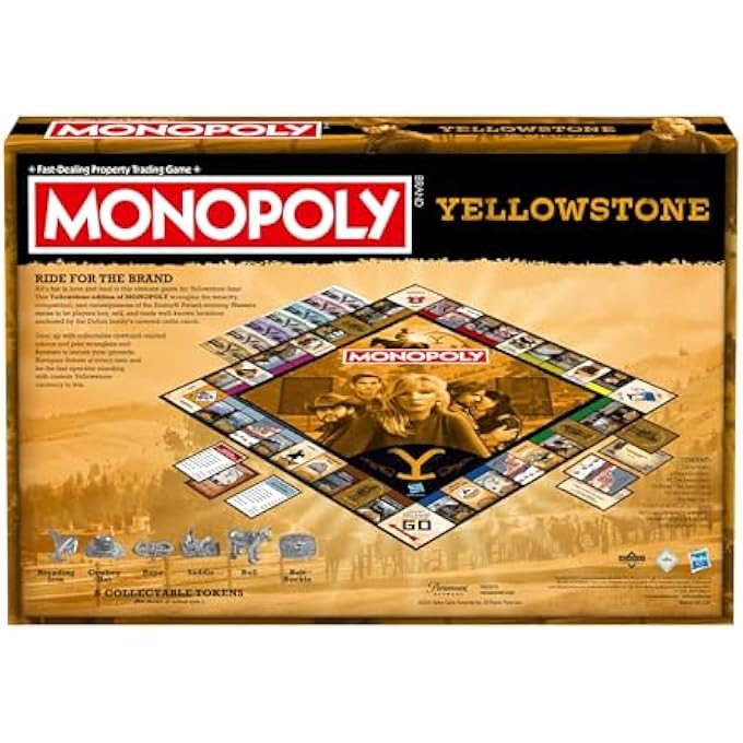 Winning Moves Yellowstone Monopoly Board Game, Advance to Dutton Ranch Main House, Summer Camp and trade your way to success, great gift for ages 16 plus - Image 3