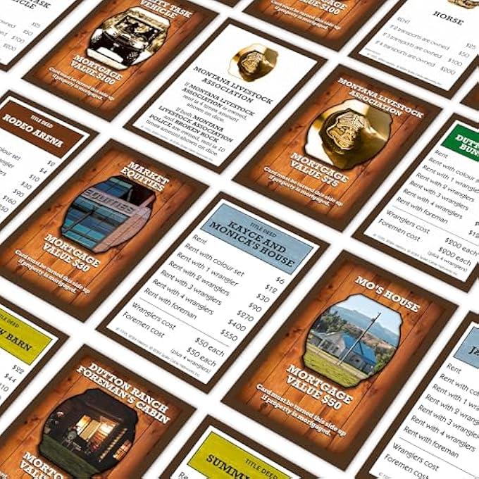 Winning Moves Yellowstone Monopoly Board Game, Advance to Dutton Ranch Main House, Summer Camp and trade your way to success, great gift for ages 16 plus - Image 4