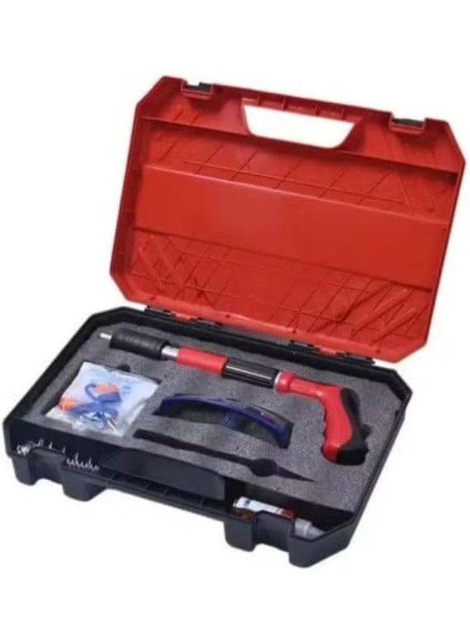 دينكس مثقاب المسامير الهوائي DENX DX2522 - أداة ثقب وتثبيت فولاذية، عمق قابل للتعديل، تفريغ تلقائي للشوائب، أداة بناء احترافية ومناسبة للاستخدام المنزلي لأعمال الأسقف والسباكة والجسور والهياكل الخشبية والأسقف والجدران والأرضيات. - Image 1