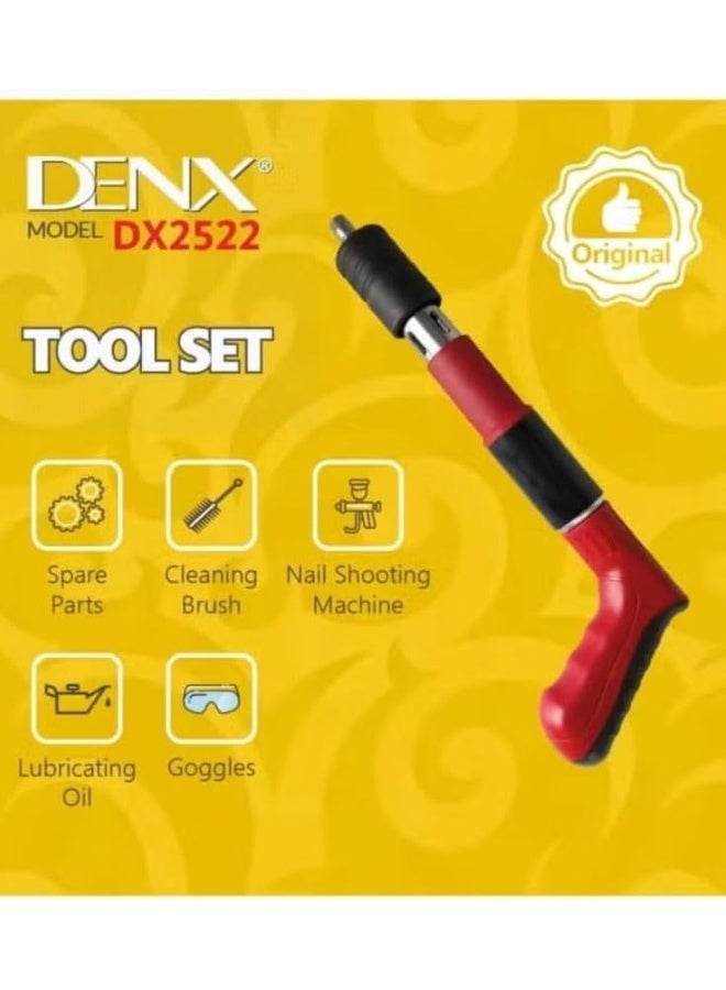 دينكس مثقاب المسامير الهوائي DENX DX2522 - أداة ثقب وتثبيت فولاذية، عمق قابل للتعديل، تفريغ تلقائي للشوائب، أداة بناء احترافية ومناسبة للاستخدام المنزلي لأعمال الأسقف والسباكة والجسور والهياكل الخشبية والأسقف والجدران والأرضيات. - Image 3