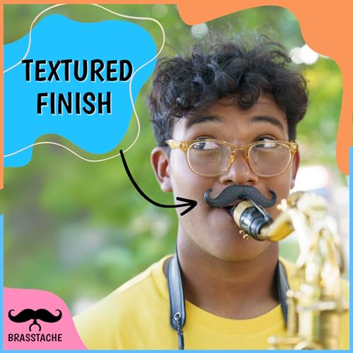 Brasstache Sax-stache - Clip-on Mustache for Saxophone (Alto) - Image 4